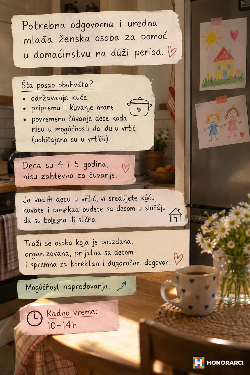 Potrebna zena za pomoc u kuci - slika 1