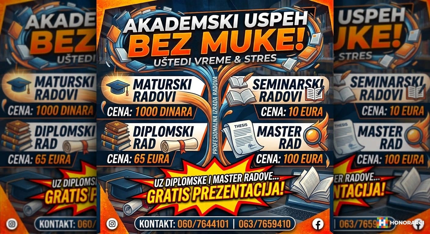 Izrada maturskih,seminarskih, diplomskih i master radova