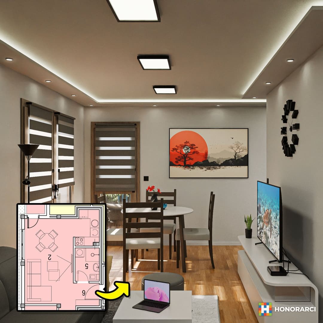 3D STANOVI - Presek Enterijera - Prema Planu ili Skici - slika 3