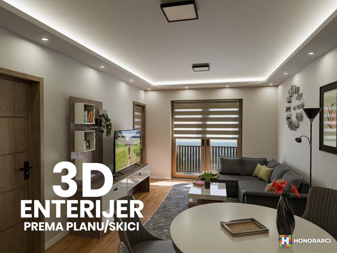 3D STANOVI - Presek Enterijera - Prema Planu ili Skici - slika 4