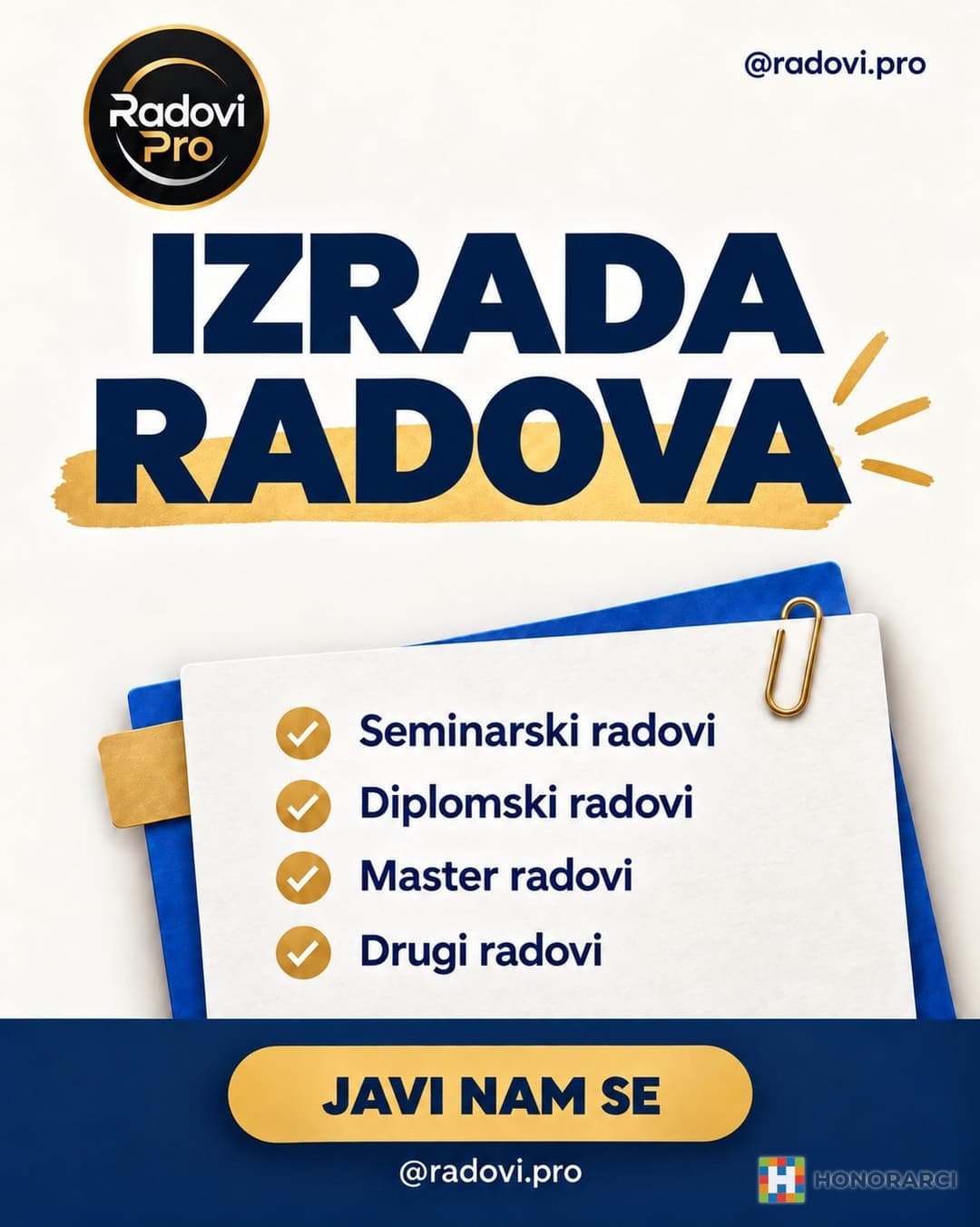 IZRADA RADOVA - RADOVI PRO - slika 1