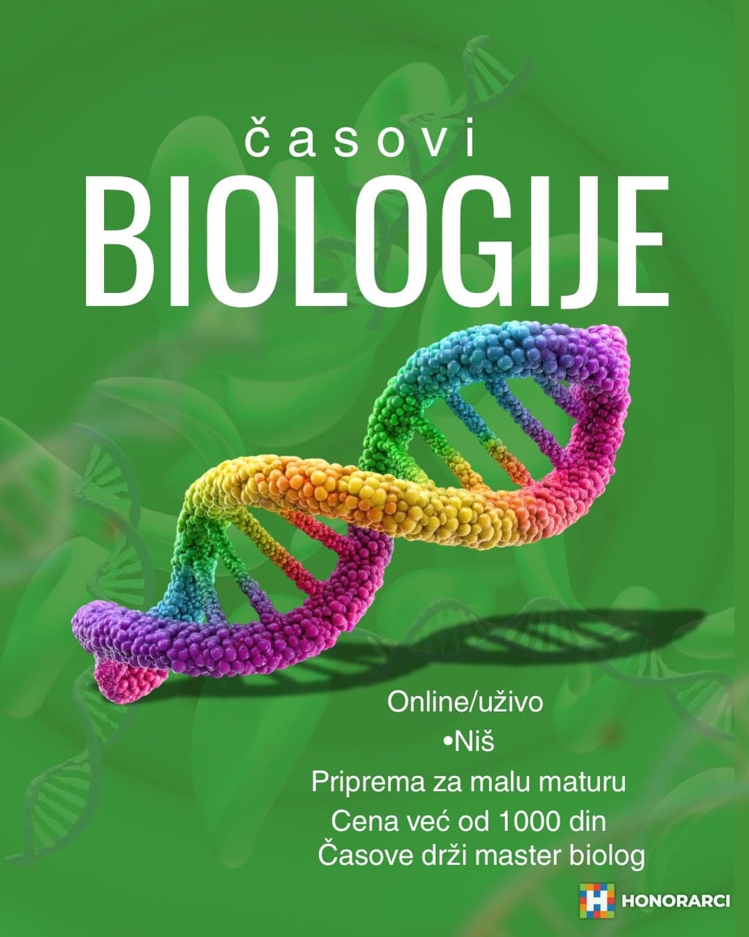 Biologija sa razumevanjem – privatni časovi i priprema za malu maturu uz master biologa
