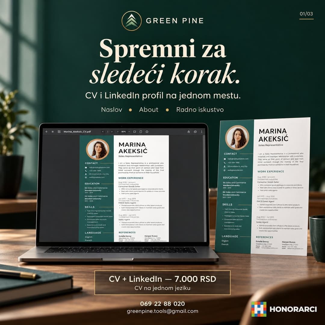 Izrada i sređivanje CV-a | LinkedIn profil - slika 2