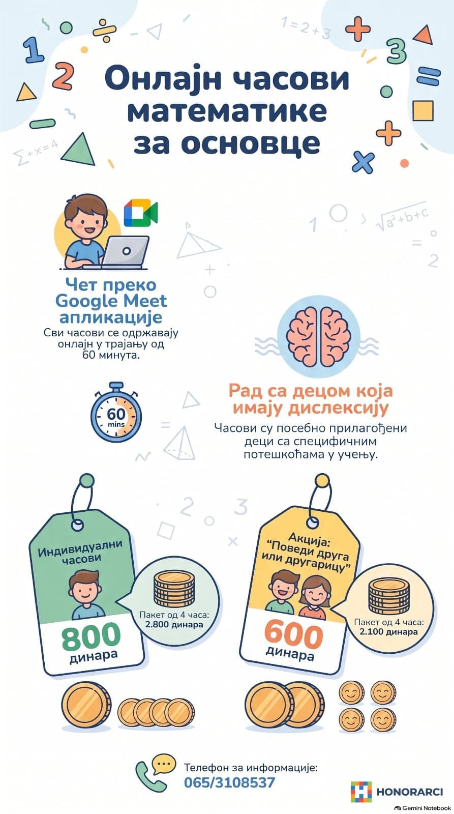 Online časovi matematike za osnovce