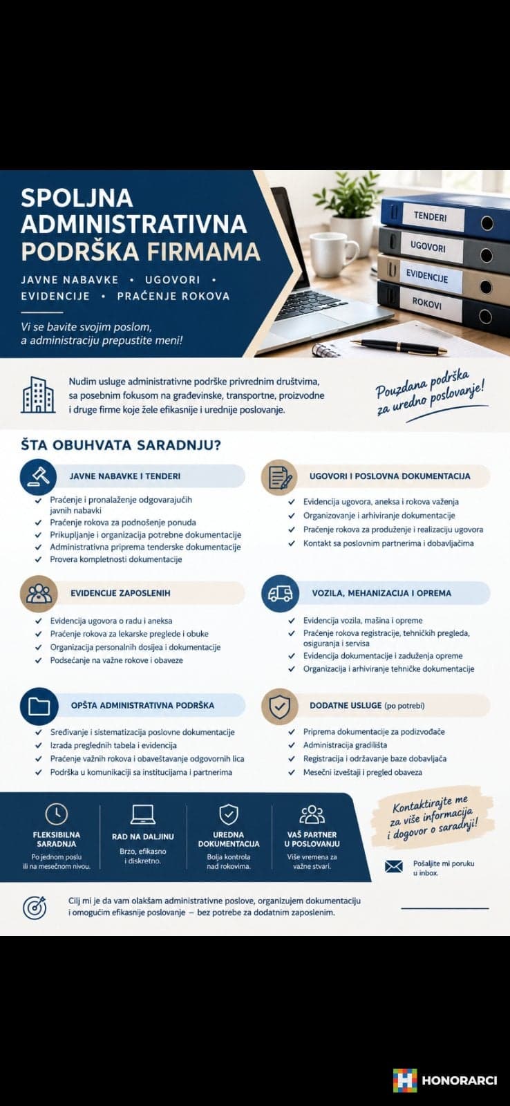 Administrativna podrška- Javne nabavke, ugovorna dokumentacija, evidencije - slika 1