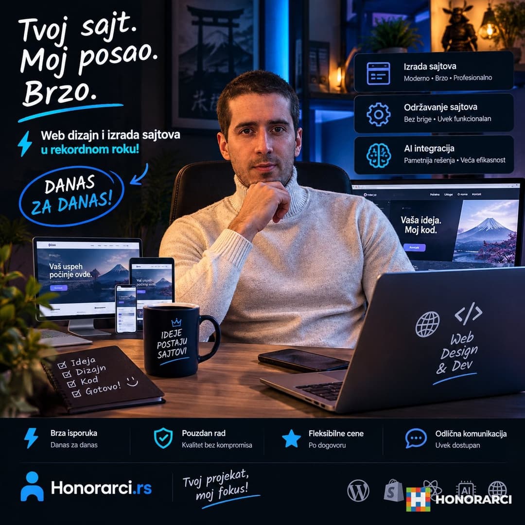 Nemaš sajt i potreban ti je što pre? Zovi mene. - slika 1