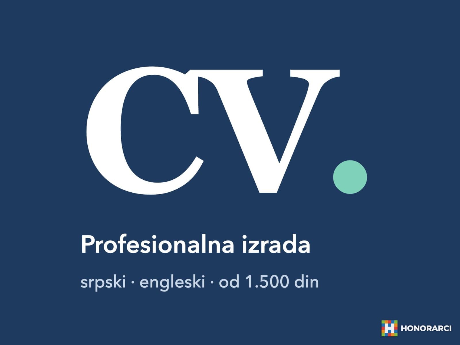 Izrada CV-a i propratnog pisma – srpski i engleski