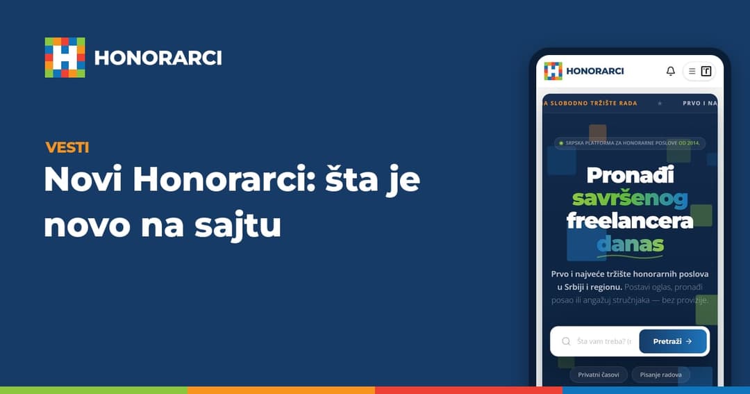 Novi Honorarci: šta je novo na sajtu