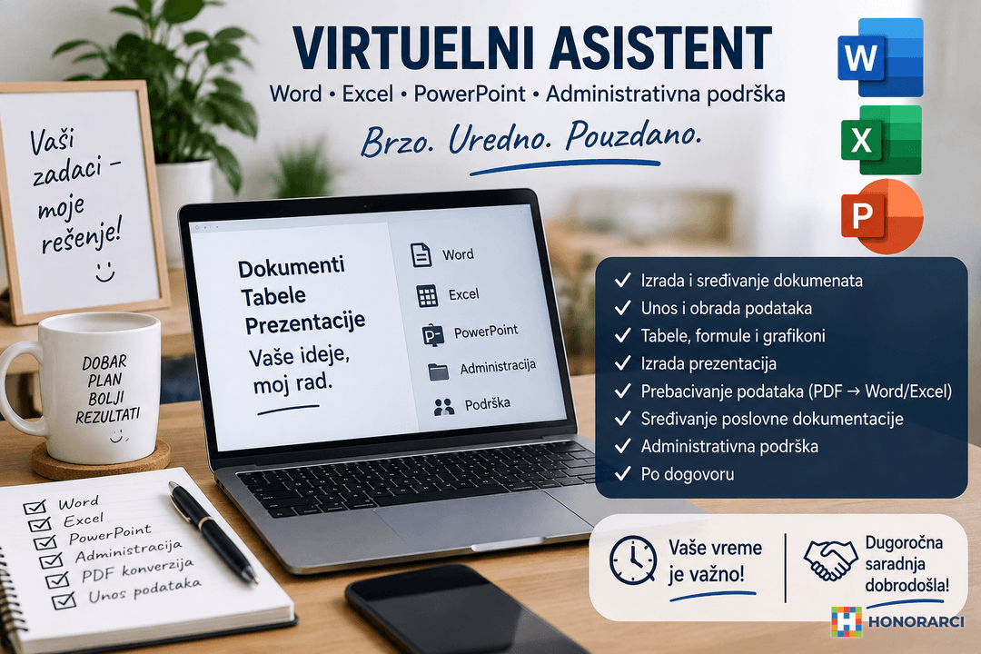 WORD • EXCEL • POWERPOINT • ADMINISTRATIVNA PODRŠKA - slika 1