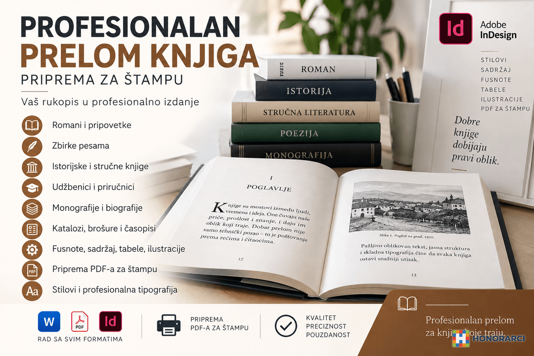 Profesionalan prelom knjiga za štampu | Adobe InDesign – slika 1