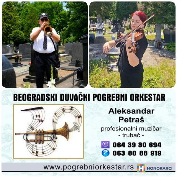 Solo truba, violina, harmonika, crkveni hor orkestar za sahrane pogrebe