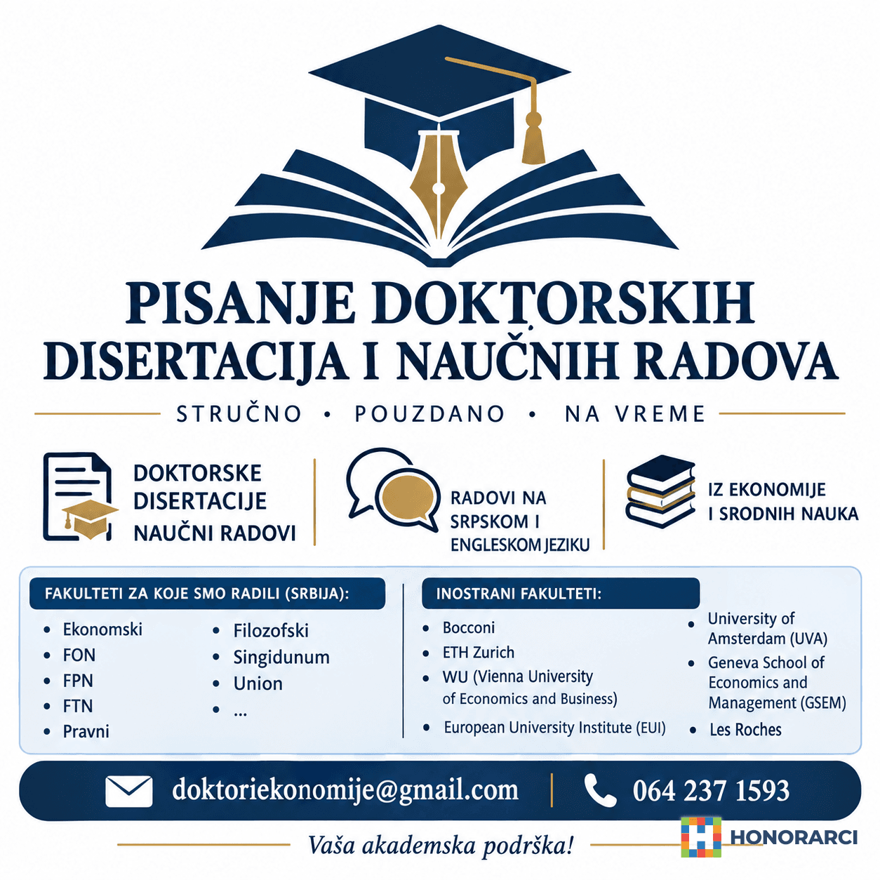 Doktorati, naučni radovi i master radovi