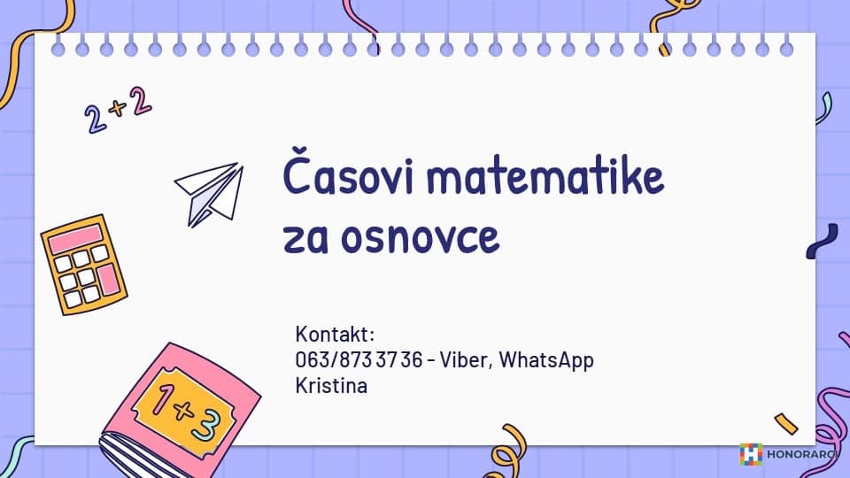 Casovi matematike za osnovce