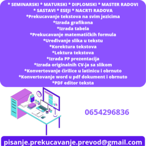 Pisanje, prekucavanje, obrada tekstova, prezentacije, CV…