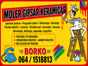 Moler Gipsar Keramičar Zrenjanin