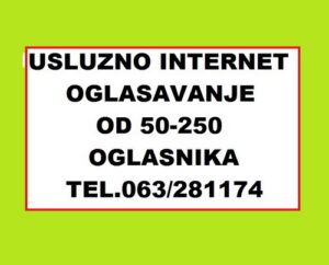 Usluzno internet oglasavanje na 50-100-150 oglasnika